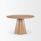 Mercana Jovani 48" Solid Light Brown Mango Wood Round Dining Table