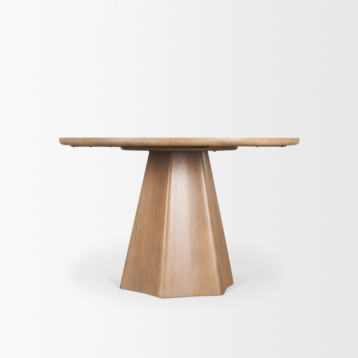 Mercana Jovani 48" Solid Light Brown Mango Wood Round Dining Table