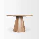 Mercana Jovani 48" Solid Light Brown Mango Wood Round Dining Table
