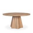 Mercana Jovani 60" Solid Light Brown Mango Wood Round Dining Table