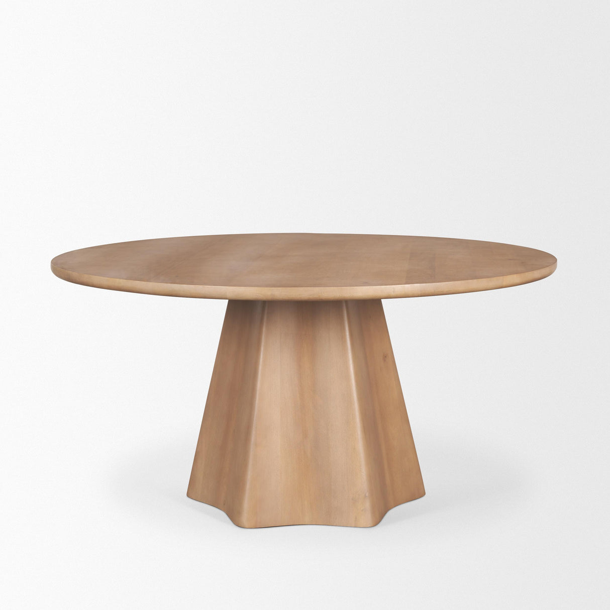 Mercana Jovani 60" Solid Light Brown Mango Wood Round Dining Table