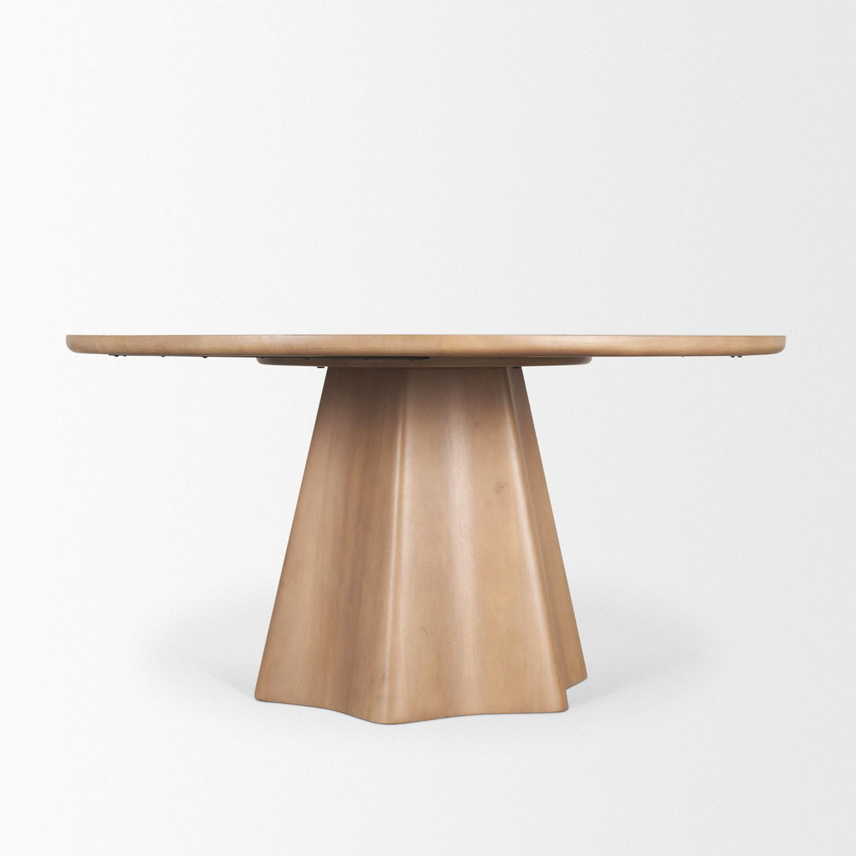 Mercana Jovani 60" Solid Light Brown Mango Wood Round Dining Table