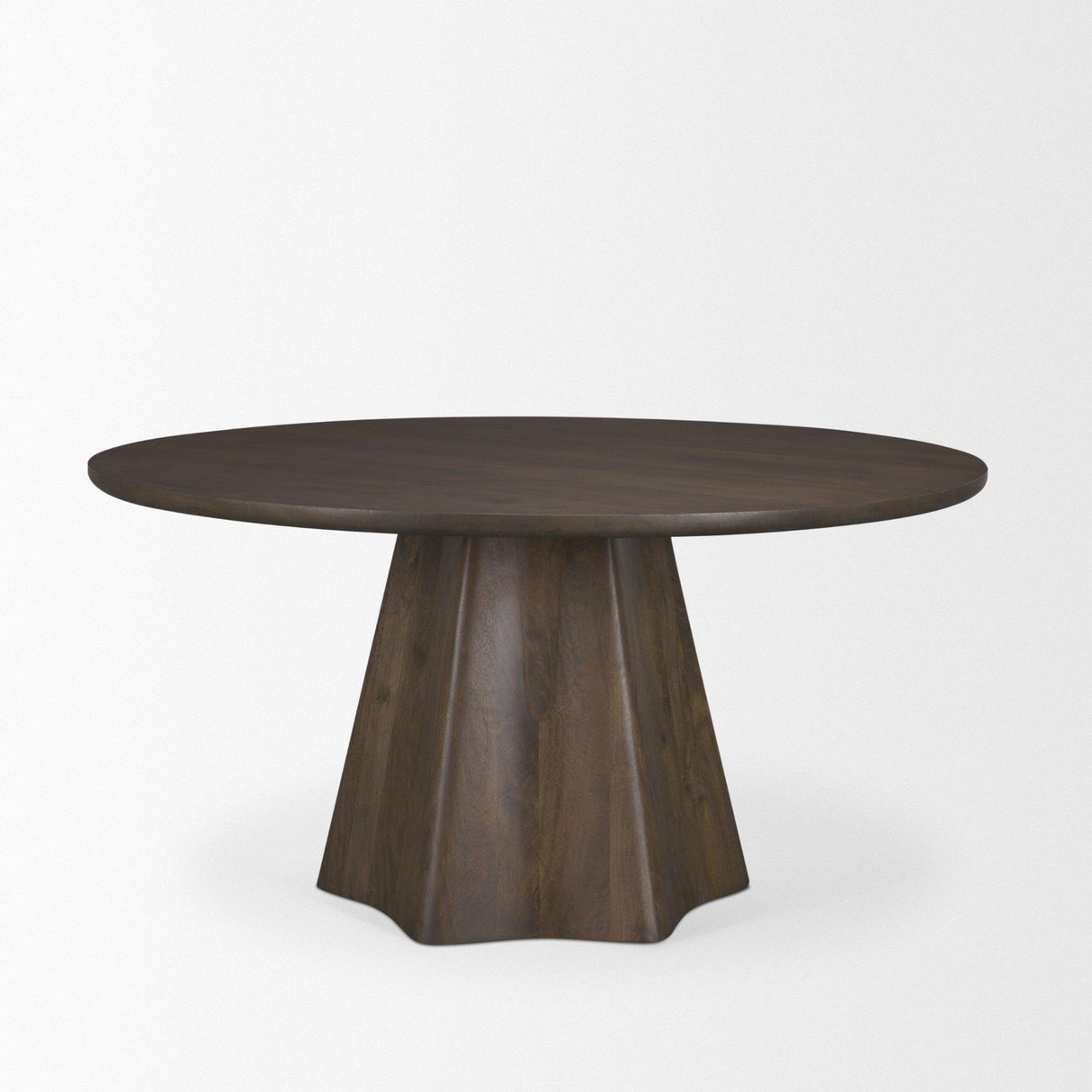 Mercana Jovani 60" Solid Dark Brown Mango Wood Round Dining Table