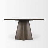 Mercana Jovani 60" Solid Dark Brown Mango Wood Round Dining Table