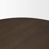 Mercana Jovani 60" Solid Dark Brown Mango Wood Round Dining Table