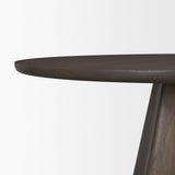 Mercana Jovani 60" Solid Dark Brown Mango Wood Round Dining Table