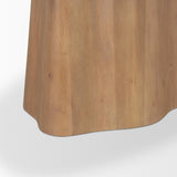 Mercana Jovani 94" Solid Light Brown Mango Wood Oval Dining Table
