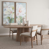 Mercana Jovani 94" Solid Light Brown Mango Wood Oval Dining Table