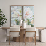 Mercana Jovani 94" Solid Light Brown Mango Wood Oval Dining Table