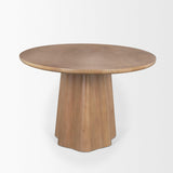 Mercana Jovani 94" Solid Light Brown Mango Wood Oval Dining Table