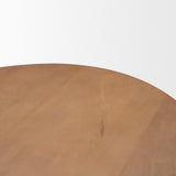 Mercana Jovani 94" Solid Light Brown Mango Wood Oval Dining Table