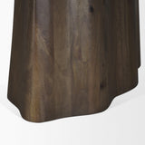 Mercana Jovani 94" Solid Dark Brown Mango Wood Oval Dining Table