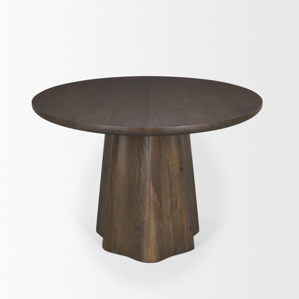 Mercana Jovani 94" Solid Dark Brown Mango Wood Oval Dining Table
