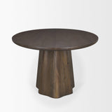 Mercana Jovani 94" Solid Dark Brown Mango Wood Oval Dining Table