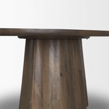Mercana Jovani 94" Solid Dark Brown Mango Wood Oval Dining Table