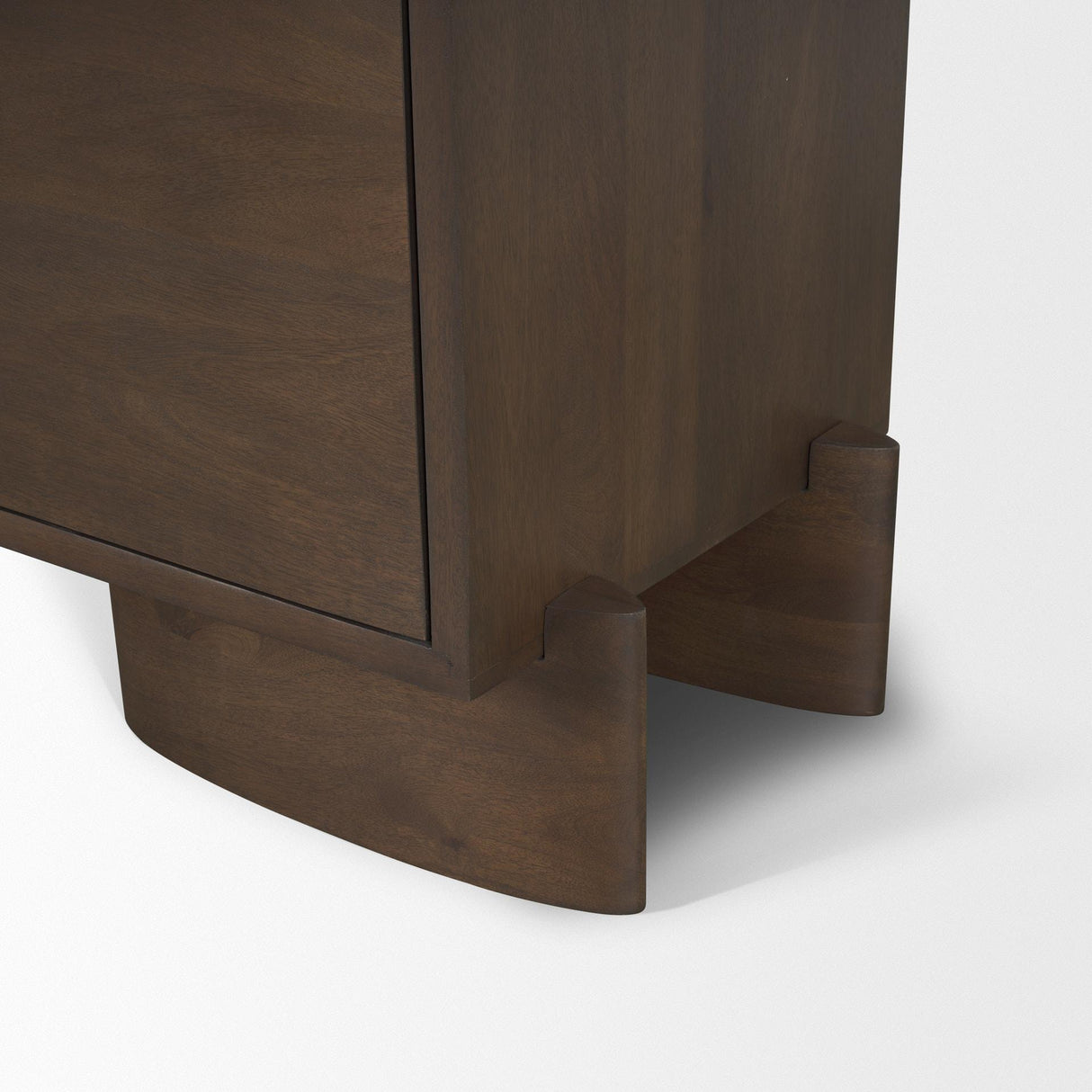 Mercana Jonan Dark Brown Wood w/ Dark Aged Brass 2 Door 3 Drawer Sideboard
