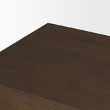 Mercana Jonan Dark Brown Wood w/ Dark Aged Brass 2 Door 3 Drawer Sideboard