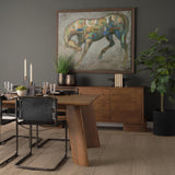 Mercana Jonan Medium Brown Wood w/ Dark Aged Brass 2 Door 3 Drawer Sideboard