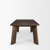 Mercana Jonan Solid Dark Brown Mango Wood Rectangular Dining Table