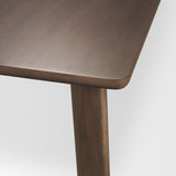 Mercana Jonan Solid Dark Brown Mango Wood Rectangular Dining Table