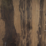 Mercana Jovia Brown Mango Wood W/ Cappuccino Marble Round Side Table