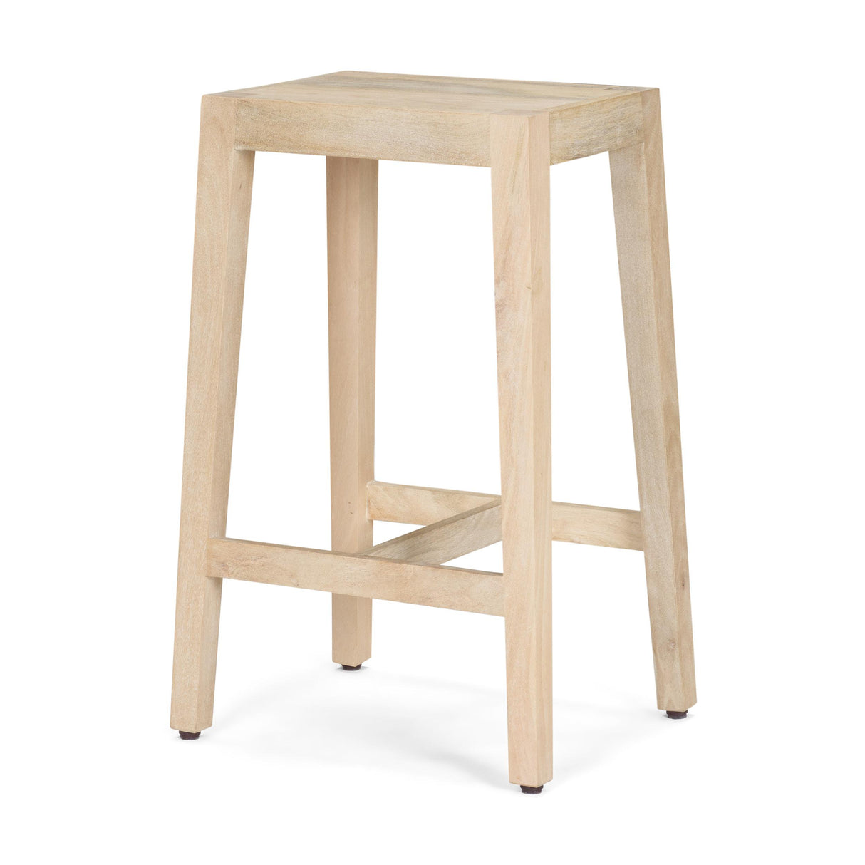 Mercana Colony Light Brown Solid Wood Counter Stool