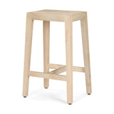 Mercana Colony Light Brown Solid Wood Counter Stool