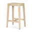 Mercana Colony Light Brown Solid Wood Counter Stool