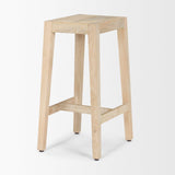 Mercana Colony Light Brown Solid Wood Counter Stool