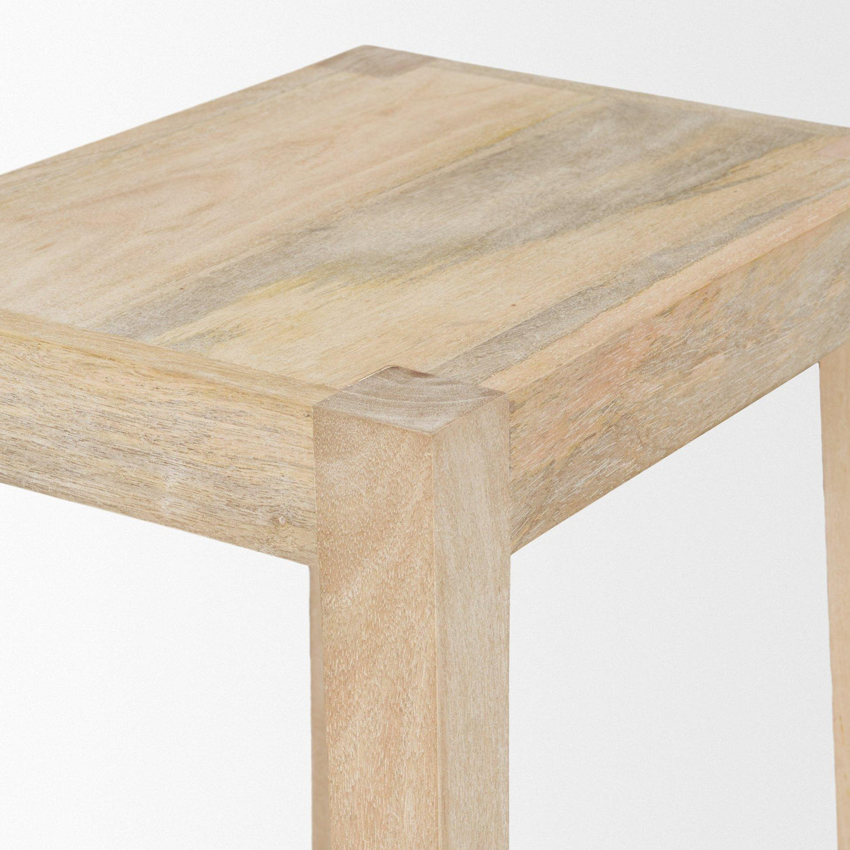 Mercana Colony Light Brown Solid Wood Counter Stool