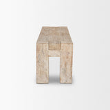 Mercana McArthur 64" Whitewash Reclaimed Wood Bench