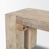 Mercana McArthur 64" Whitewash Reclaimed Wood Bench