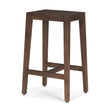 Mercana Colony Medium-Dark Brown Solid Wood Counter Stool