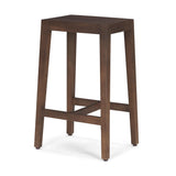 Mercana Colony Medium-Dark Brown Solid Wood Counter Stool