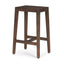 Mercana Colony Medium-Dark Brown Solid Wood Counter Stool