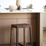 Mercana Colony Medium-Dark Brown Solid Wood Counter Stool