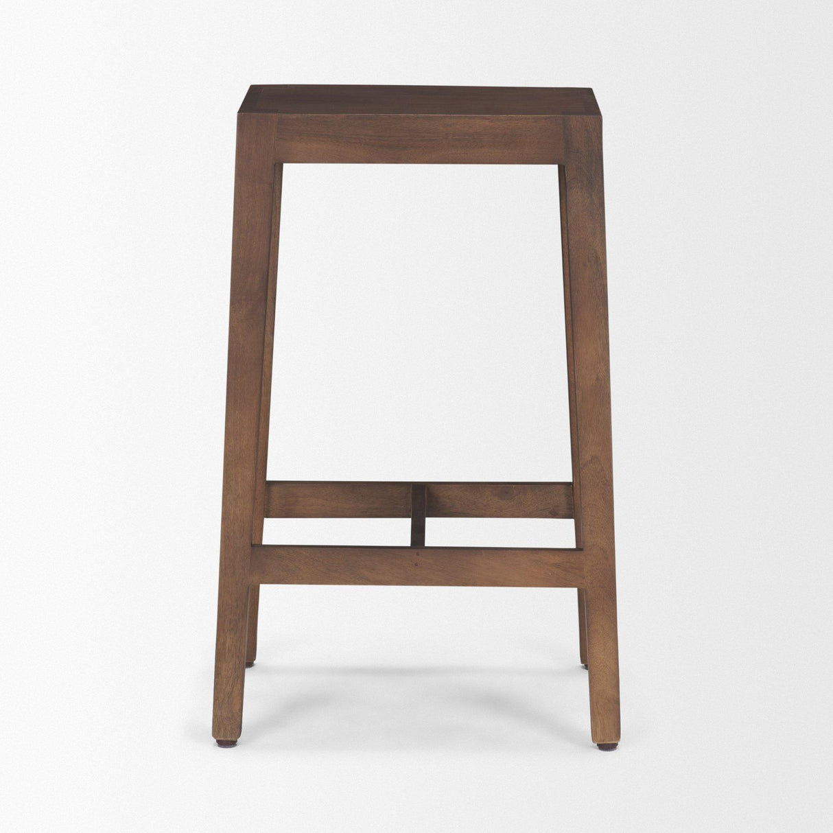 Mercana Colony Medium-Dark Brown Solid Wood Counter Stool