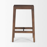 Mercana Colony Medium-Dark Brown Solid Wood Counter Stool