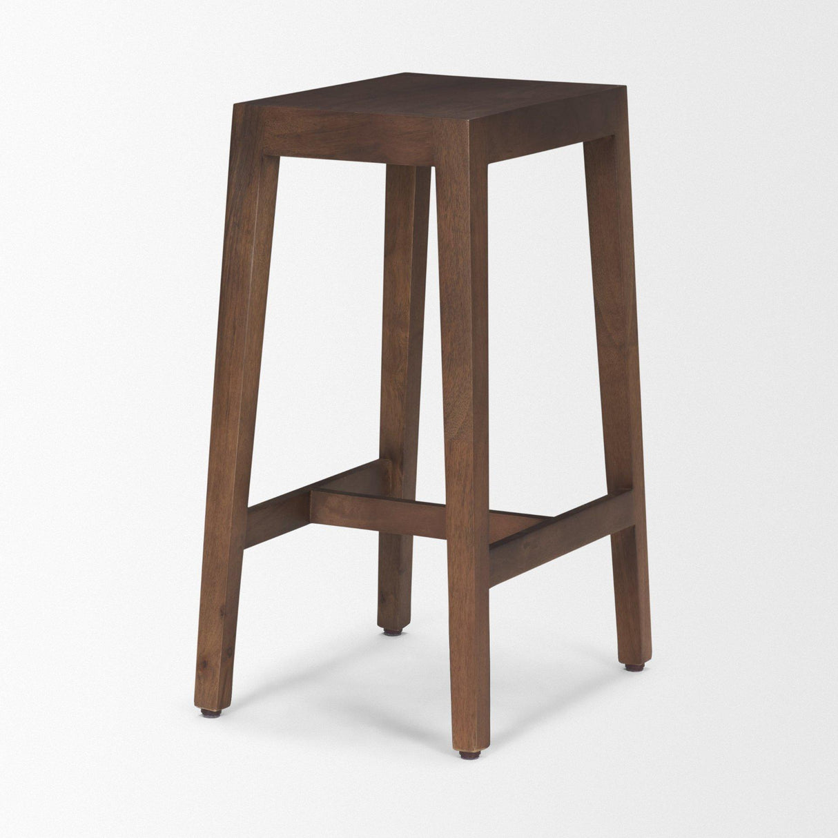 Mercana Colony Medium-Dark Brown Solid Wood Counter Stool