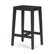 Mercana Colony Black-Brown Solid Wood Counter Stool