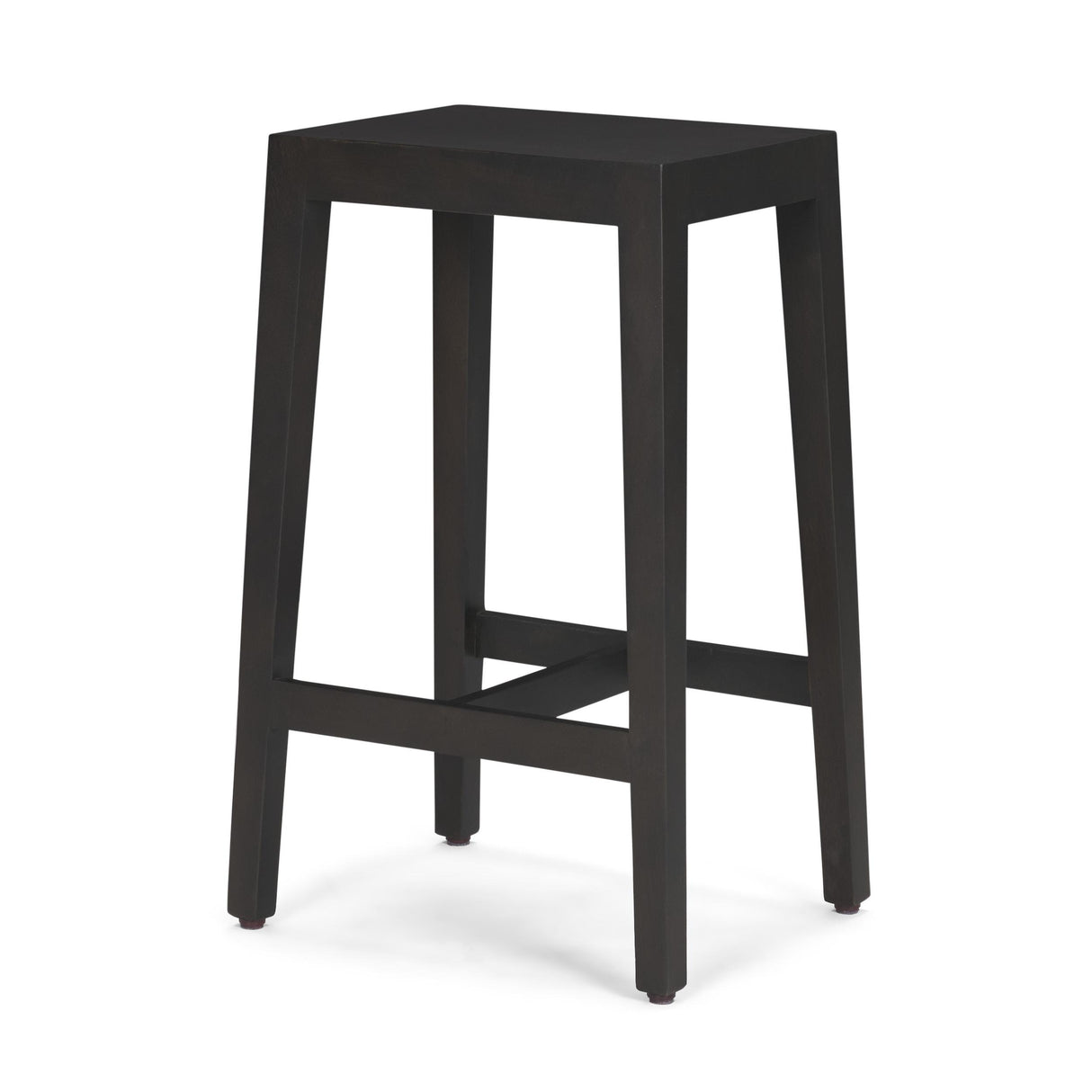 Mercana Colony Black-Brown Solid Wood Counter Stool