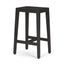 Mercana Colony Black-Brown Solid Wood Counter Stool