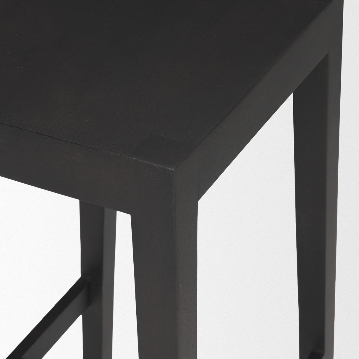 Mercana Colony Black-Brown Solid Wood Counter Stool