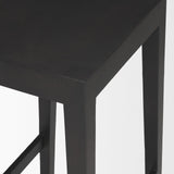 Mercana Colony Black-Brown Solid Wood Counter Stool