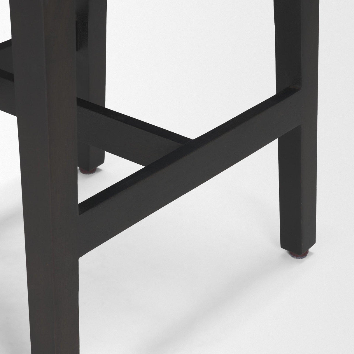 Mercana Colony Black-Brown Solid Wood Counter Stool