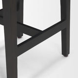 Mercana Colony Black-Brown Solid Wood Counter Stool