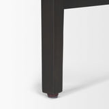 Mercana Colony Black-Brown Solid Wood Counter Stool