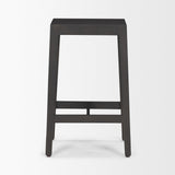 Mercana Colony Black-Brown Solid Wood Counter Stool