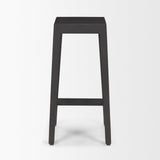 Mercana Colony Black-Brown Solid Wood Counter Stool