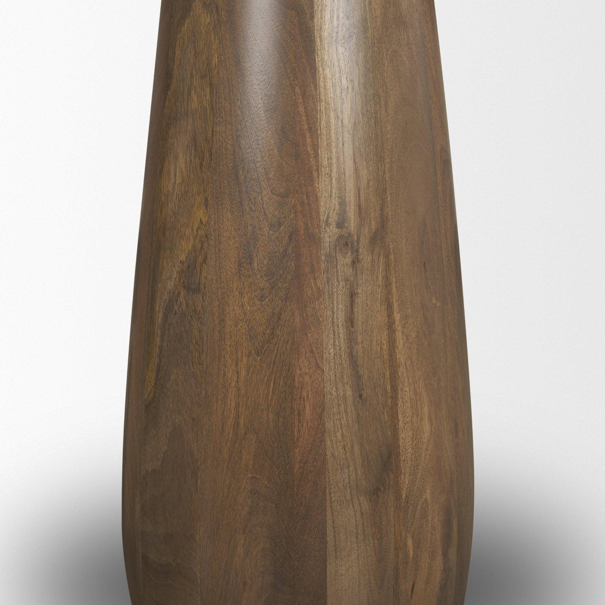 Mercana Allyson 32" Round Medium Brown Wood w/ Pink Marble Top Bistro Table
